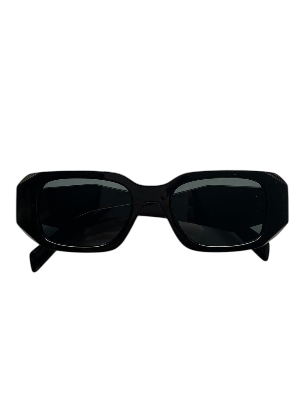 Black sunglasses on a white background