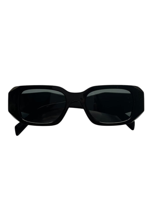 Black sunglasses on a white background